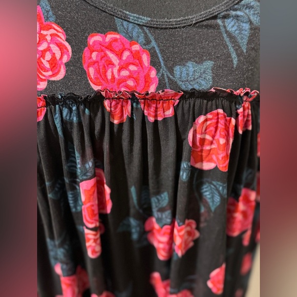 Matilda Jane Black Floral Rose Print Long Sleeve Tunic Top Women's XXL - Picture 9 of 16